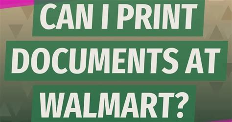 can you print documents at walmart